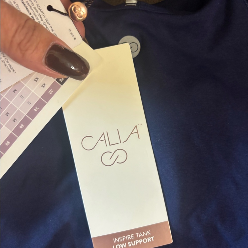 Calia Inspire Scoop Neck Tank Opulent Blue NWT Women’s XS - Picture 4 of 8